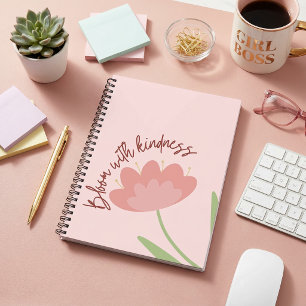 Cuaderno Florece con amabilidad, floral pastel