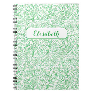 Cuaderno Florece Donde Estás Plantado: Verde Personalizado 