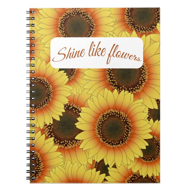Cuaderno 🌸 Florecer Brightly: Brilla Como Flores 🌸 (Frente)