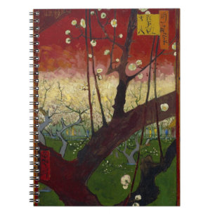 Cuaderno floreciente del árbol de ciruelo