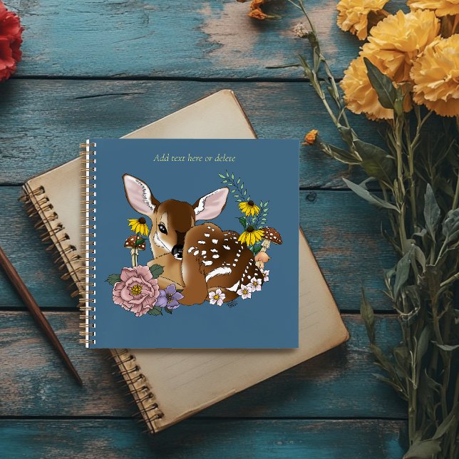 Cuaderno Florecillas Silvestres Cervatillo Azul Bebé Ciervo (Subido por el creador)