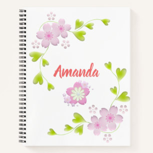 Cuaderno Florecimiento de cerezo Sakura al estilo Kawaii