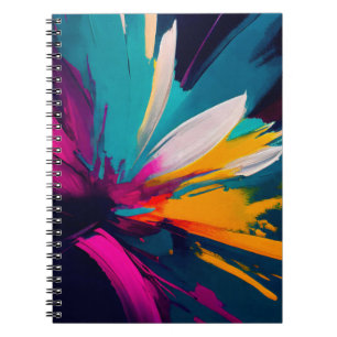 Cuaderno Florecimiento Vívido – Energía Floral Abstracta Ex