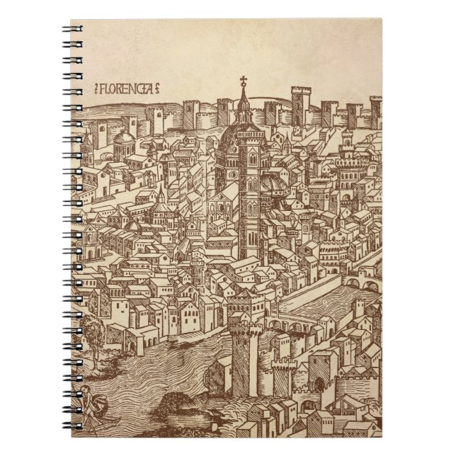 Cuaderno Florencia, grabar en madera medieval (Frente)