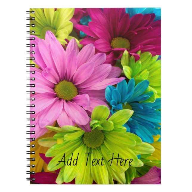 Cuaderno Florencia vibrante - Arte floral colorido (Frente)