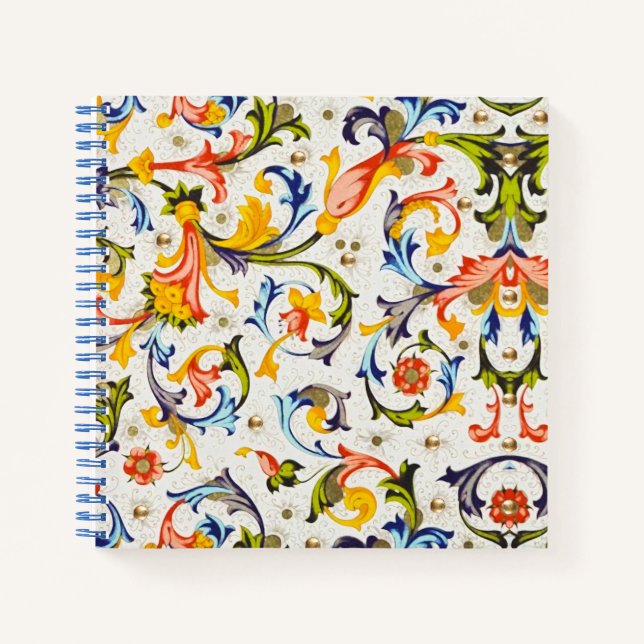 CUADERNO FLORENTINA RENAISSANCE ESPÍRITU DE FLORES AMARILLO (Anverso)
