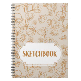 Cuaderno Flores abstractas sobre beige