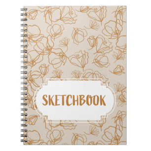 Cuaderno Flores abstractas sobre beige