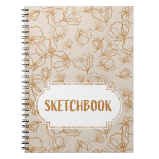 Cuaderno Flores abstractas sobre beige