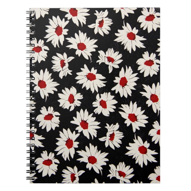 Cuaderno Flores abstractas, un patrón de acuarela artística (Frente)