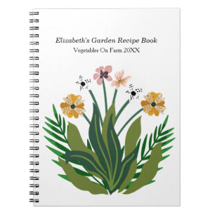 Cuaderno Flores acuarela Bouquet Floral Personalización