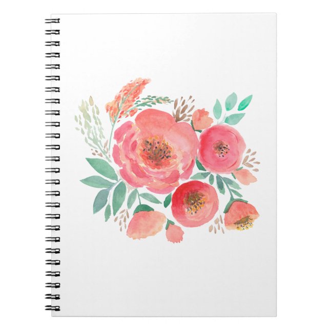 Cuaderno Flores acuarelas, ramo. (Frente)