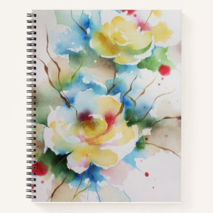 Cuaderno Flores acuáticas abstractas