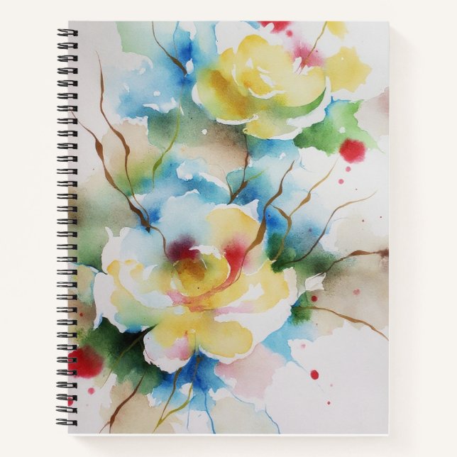 Cuaderno Flores acuáticas abstractas (Anverso)
