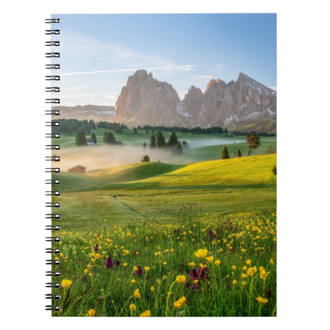 Cuaderno Flores | Alpe de primavera de Siusi Langkofel (Frente)