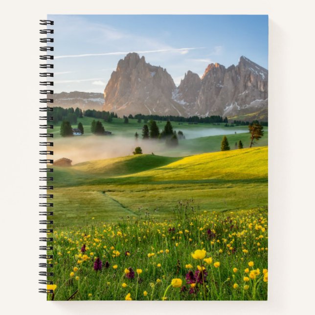 Cuaderno Flores | Alpe de primavera de Siusi Langkofel (Anverso)