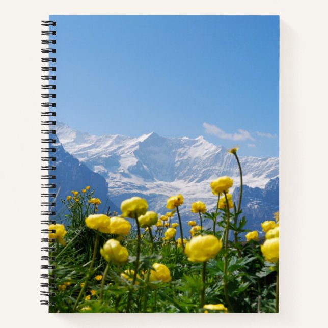 Cuaderno Flores | Alpes suizos Eiger Monch (Anverso)