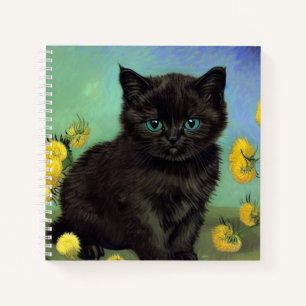 Cuaderno Flores amarillas de gato negro Van Gogh