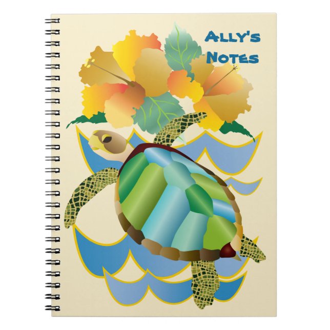 Cuaderno Flores amarillas tropicales bonitas del hibisco de (Frente)