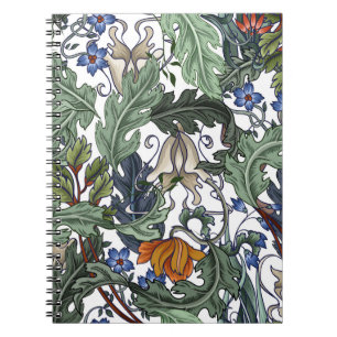 Cuaderno Flores, arte deco, moderno, sin costura.