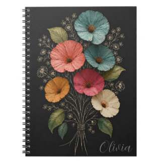 Cuaderno flores artesanales