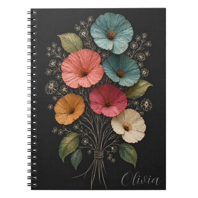 Cuaderno flores artesanales (Frente)