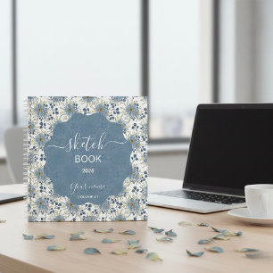 Cuaderno Flores Azul Hielo