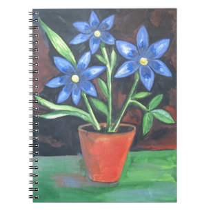 Cuaderno Flores azules