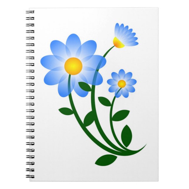 Cuaderno Flores azules (Frente)