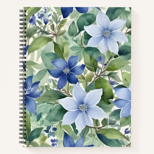 Cuaderno Flores Azules (Anverso)