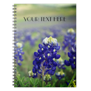 Cuaderno Flores azules azul Texas texan Floral