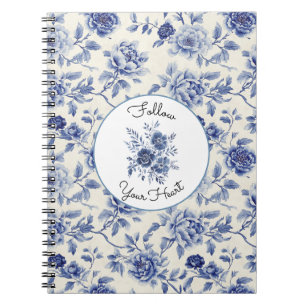 Cuaderno Flores Azules Bonitas