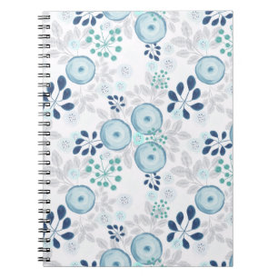 Cuaderno Flores azules claras