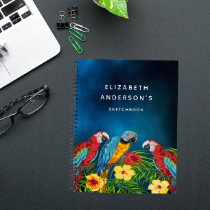 Cuaderno Flores azules de los pájaros