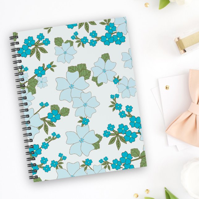 Cuaderno Flores Azules, Patrón Floral, Patrón De Flores (Subido por el creador)