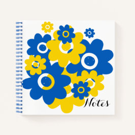 Cuaderno Flores azules y amarillas