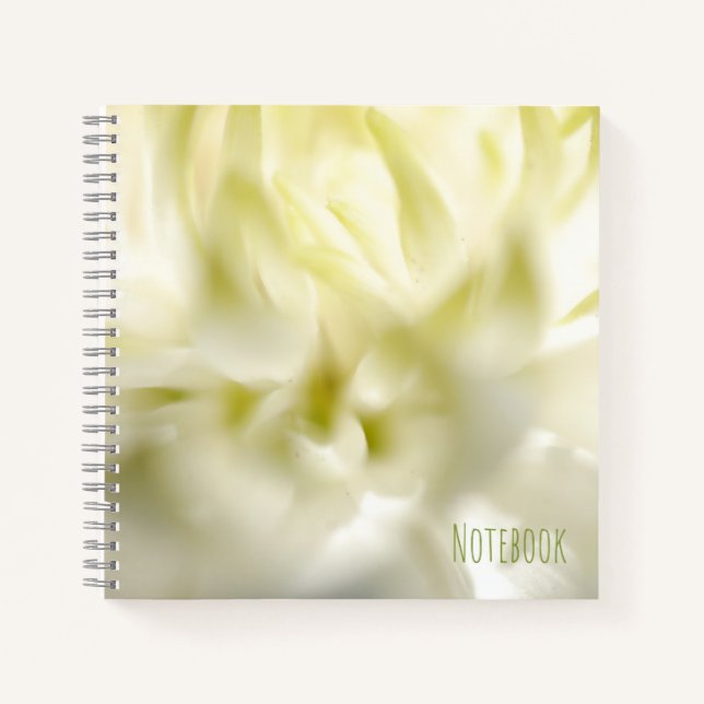 Cuaderno Flores blancas adorables Imprimir bloc de notas en (Anverso)