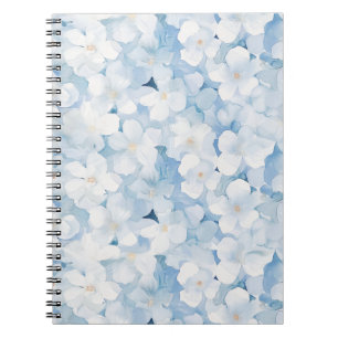 Cuaderno Flores Blancas Azules de Santorini