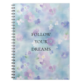 Cuaderno Flores blancas de lavanda romántica