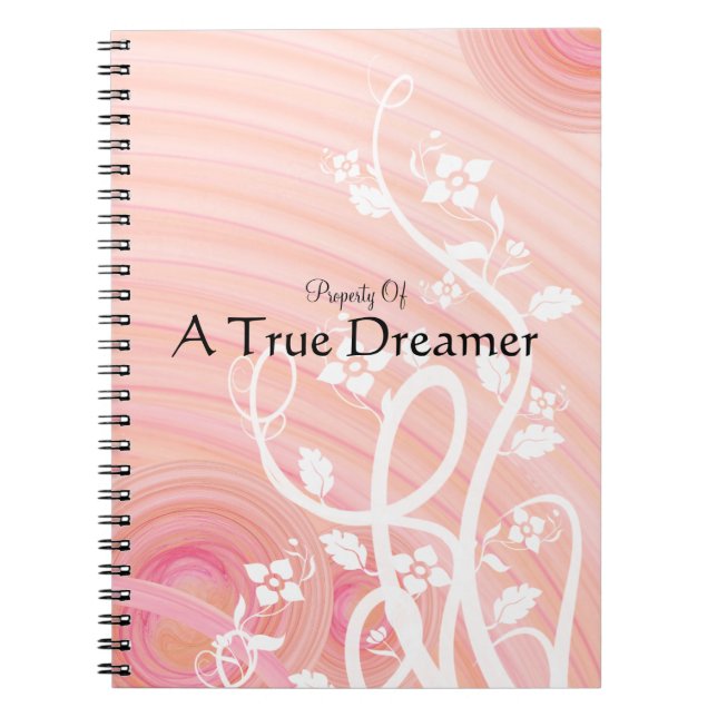 Cuaderno Flores blancas florecientes de arenales personaliz (Frente)