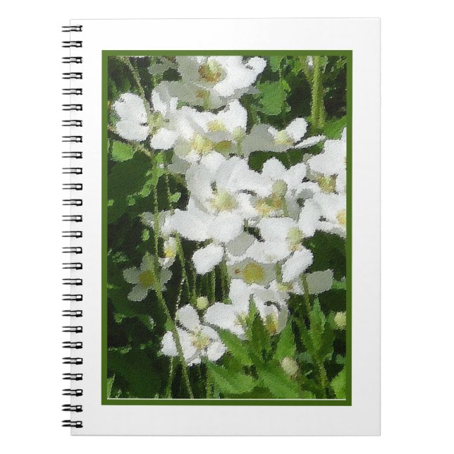 Cuaderno Flores blancas pequeñas (Frente)