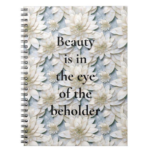 Cuaderno Flores Blue White Lotus (Frente)
