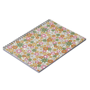 Cuaderno Flores Boho Daisy 70s Floral Groovy