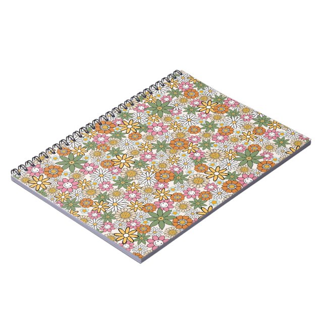 Cuaderno Flores Boho Daisy 70s Floral Groovy (Lado Izquierdo)