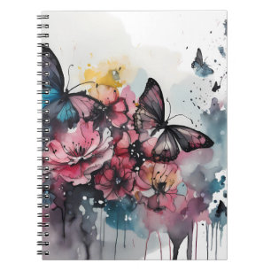 Cuaderno Flores Boho Pintura con Tinta