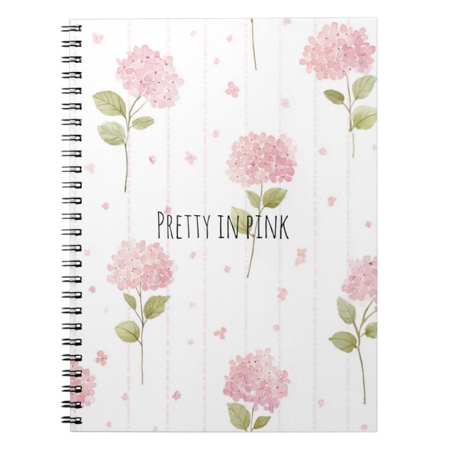 Cuaderno Flores Bonitas De Color Rosa   (Frente)