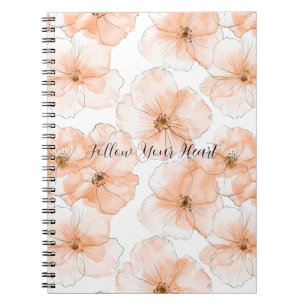 Cuaderno Flores Bonitas de Melocotón