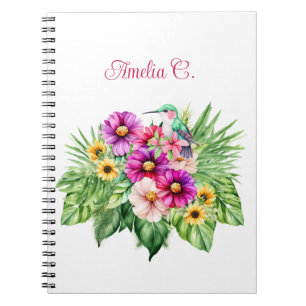 Cuaderno Flores brillantes alegres y tropicales