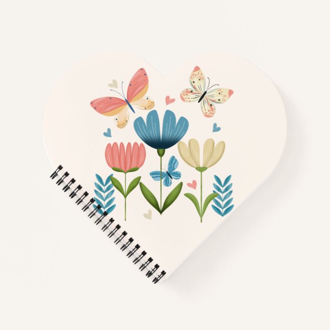 Cuaderno Flores caprichosas y mariposas