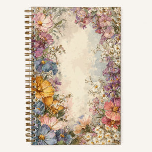 Cuaderno Flores Clásicas a la Antigua